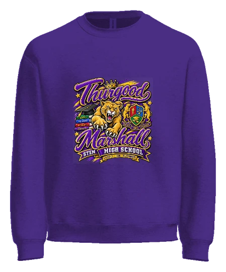 Thurgood Marshall STEM Crewneck — Purple front