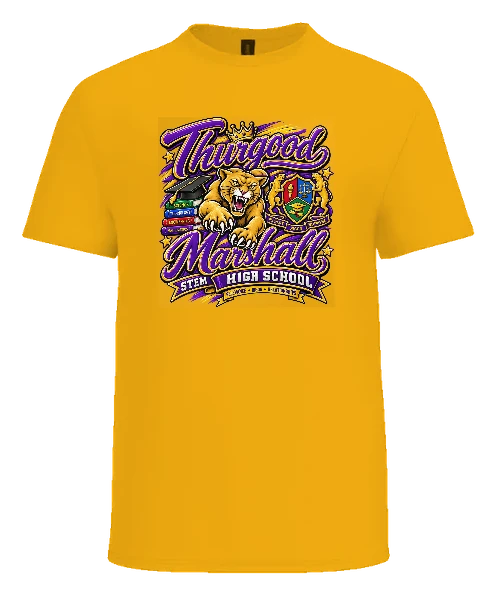 Thurgood Marshall STEM Tee — Gold front