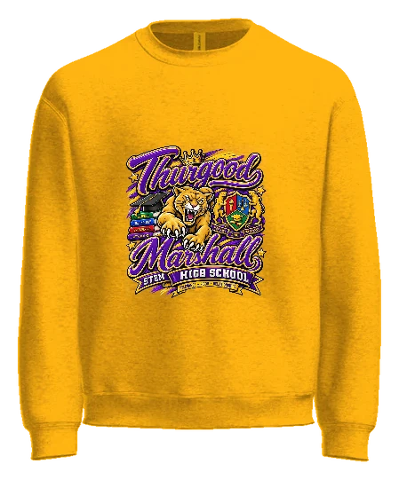 Thurgood Marshall STEM Crewneck — Gold front