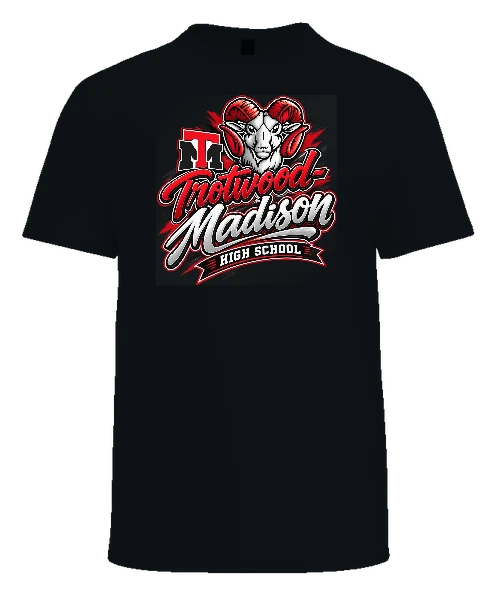 Trotwood-Madison High School Tee — Black front