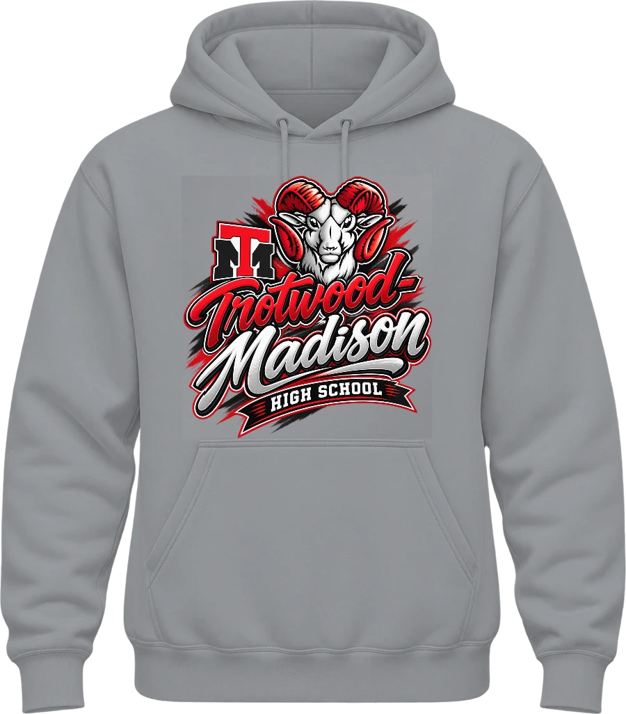 Trotwood-Madison High School Hoodie — Sport Grey
