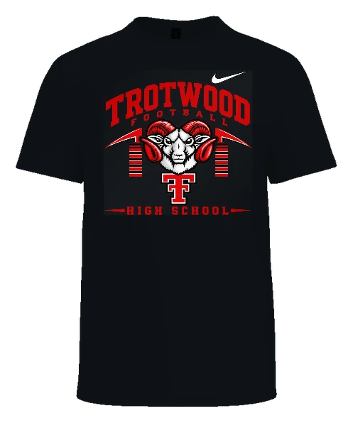 Trotwood-Madison High School Tee — Black front