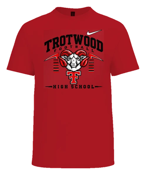 Trotwood-Madison High School Tee — Red front