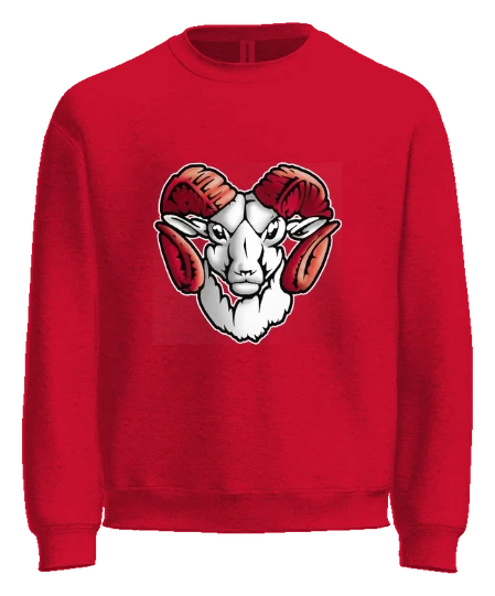 Trotwood-Madison High School Crewneck — Red front