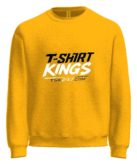 Tshirtkings High School Crewneck — Gold front