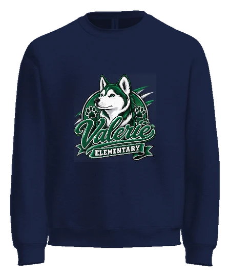 Valerie Elementary Crewneck — Navy front