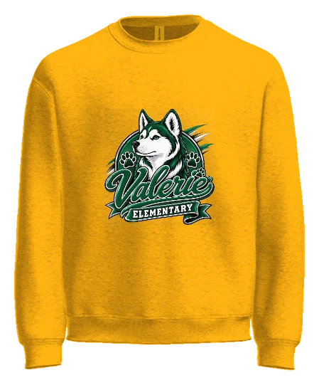 Valerie Elementary Crewneck — Gold front