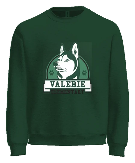 Valerie Elementary Crewneck — Forest front