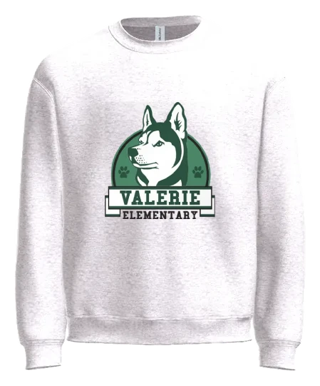Valerie Elementary Crewneck — White front