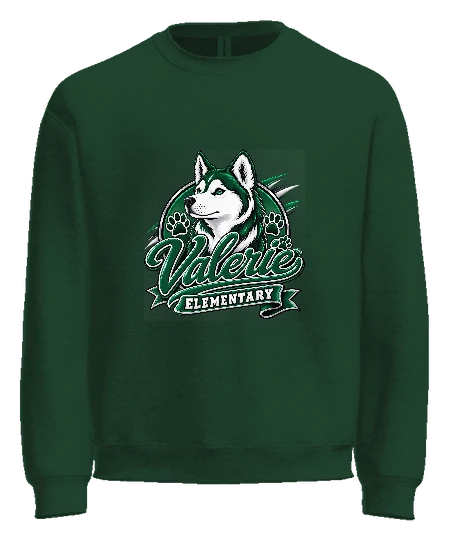 Valerie Elementary Crewneck — Forest front