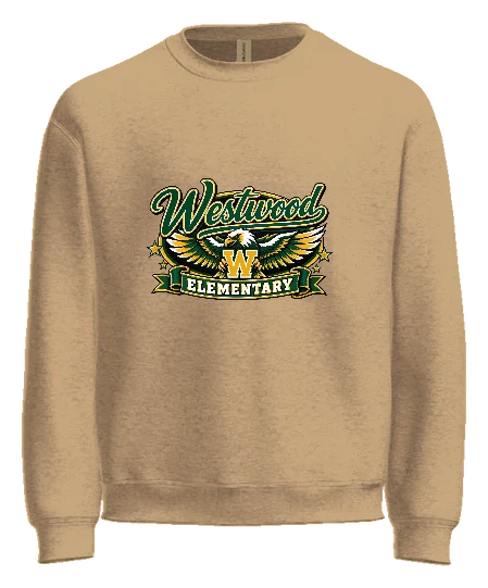 Westwood Elementary Crewneck — Sand front