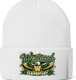 Westwood Elementary Beanie — White
