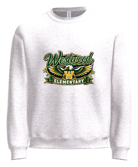Westwood Elementary Crewneck — White front