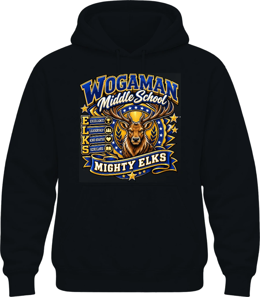 Wogaman Middle School Hoodie — Black