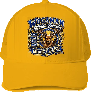 Wogaman Middle School Trucker Hat — Gold