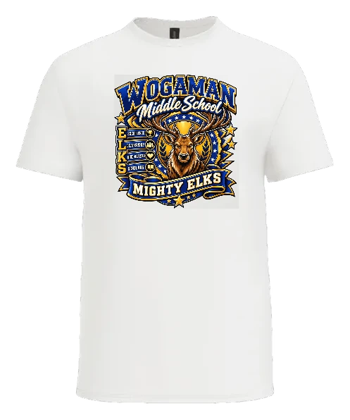 Wogaman Middle School Tee — White front