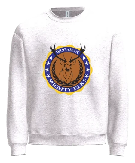 Wogaman Middle School Crewneck — White front