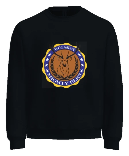 Wogaman Middle School Crewneck — Black front
