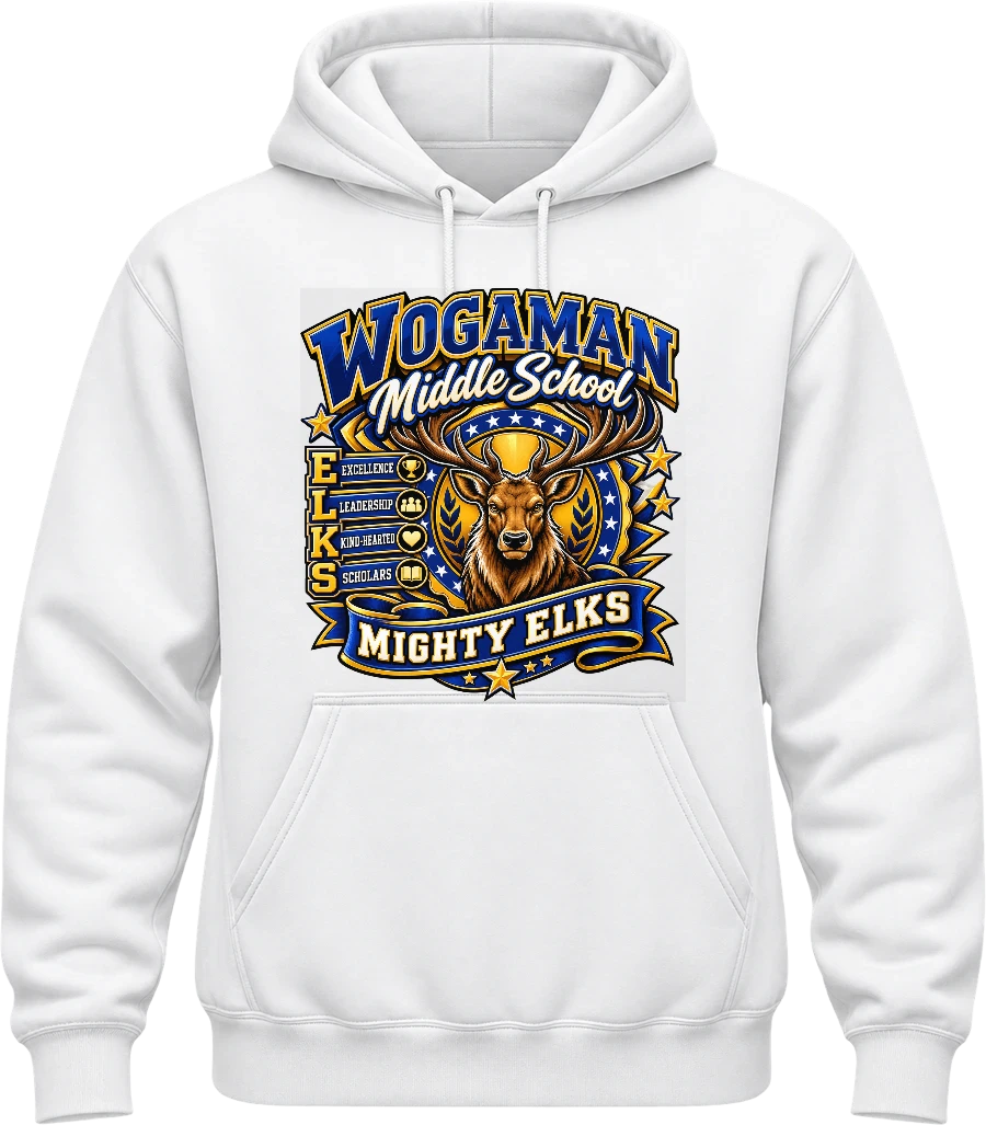 Wogaman Middle School Hoodie — White