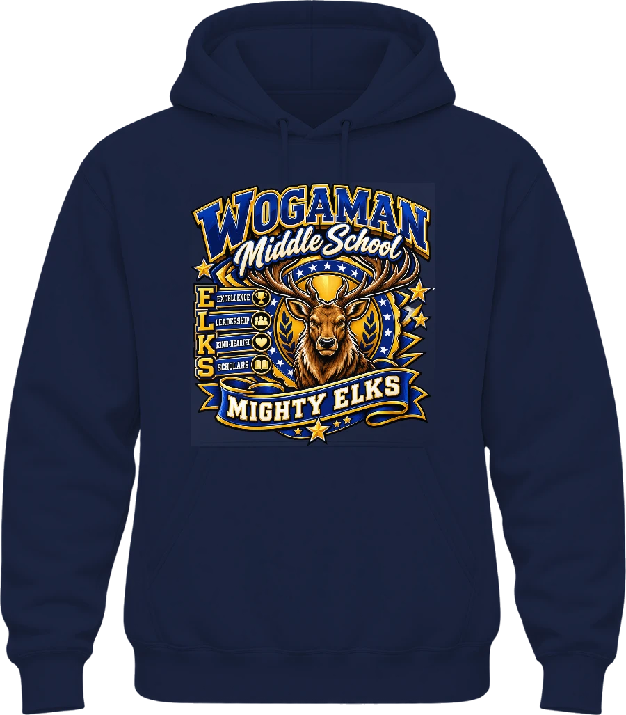 Wogaman Middle School Hoodie — Navy